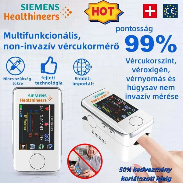 đ 2025 InnovatĂv technolĂłgiĂĄjĂș, fĂĄjdalommentes Siemens vĂ©rcukorszintmĂ©rĆ: Figyelje cukorbetegsĂ©gĂ©t vĂ©rvĂ©tel vagy tƱszĂșrĂĄs nĂ©lkĂŒl